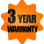 3 Year Warranty