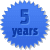 5 Year Warranty