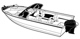 Aluminum V-hull fishing boat with walk-thru windshield