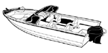 Aluminum V-hull fishing boat with walk-thru windshields - Narrow Series