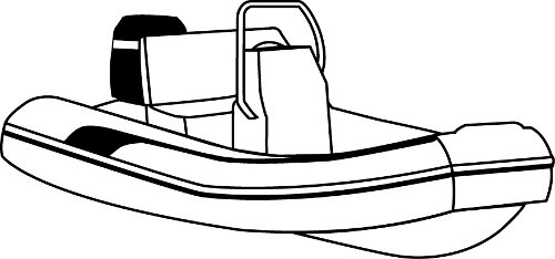 Line art of the Inflatable Blunt Nose with Tall Center Console boat style