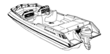 Deck boat with low rails