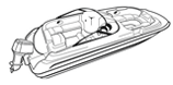 Deck boat with walk thru windshield or side console