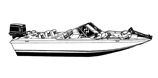 Fish & Ski style boat with walk thru windshield