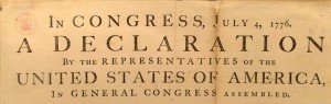 heading of the Declaration of Independance