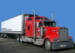 red 18 wheeler