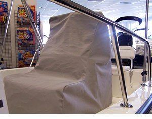 light gray custom console cover for boston whaler montauk