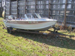 Boat on trailer
