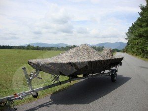 camo boat cover on trailer